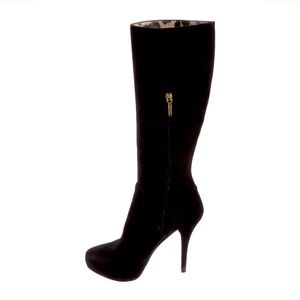 Dolce & Gabbana Black Suede Knee High Stiletto Boots Size 7.5 🌹Run Small (6.5)